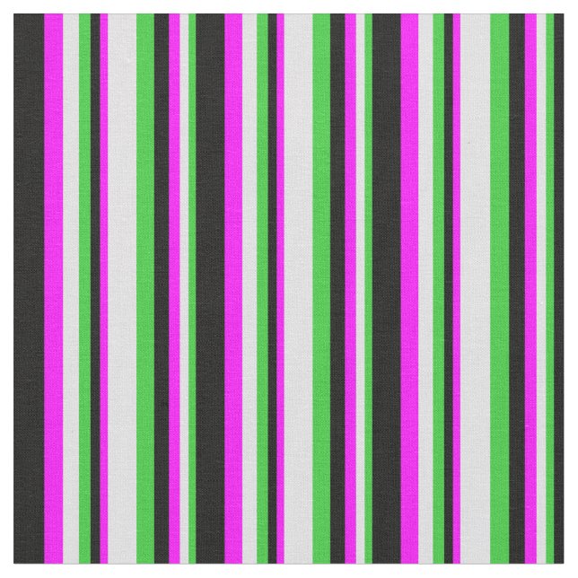 Tissu Vert chaux, Lavande, Fuchsia et noir (Fermer)