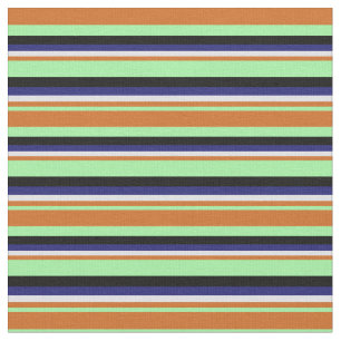Tissu Vert, Chocolat, Lavande, Bleu et Noir de minuit