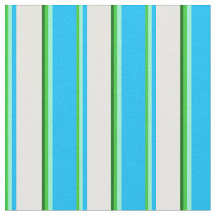 Tissu Vert citron vert, Aquamarine, Bleu, Blanc & Vert f