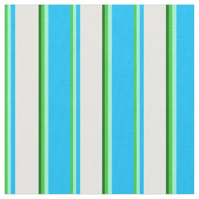 Tissu Vert citron vert, Aquamarine, Bleu, Blanc & Vert f (Fermer)
