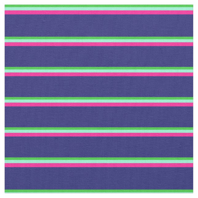 Tissu Vert citron vert, Aquamarine, Rose profond et bleu (Fermer)