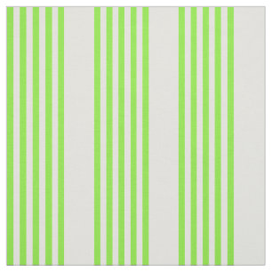 Tissu Vert citron vert et beige cinq rayures motif