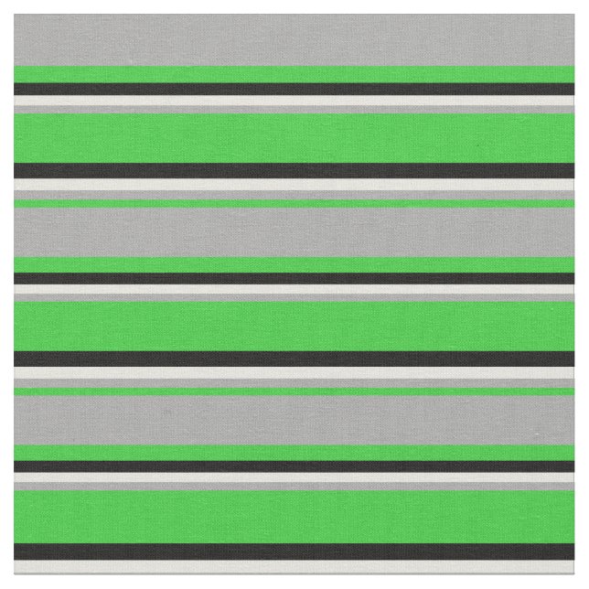 Tissu Vert citron vert, gris foncé, beige et Motif noir (Fermer)