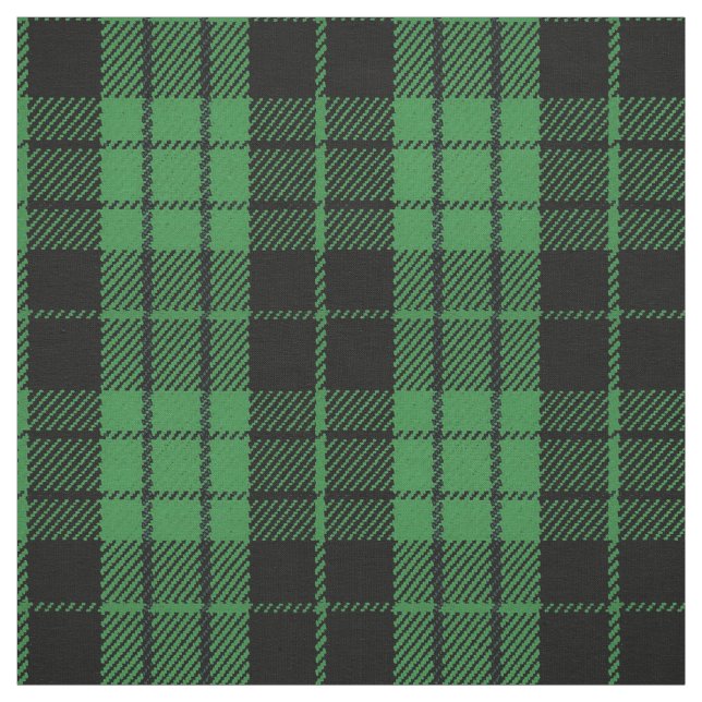 Tissu vert citron vert multi noir rayure plaid (Échantillon)