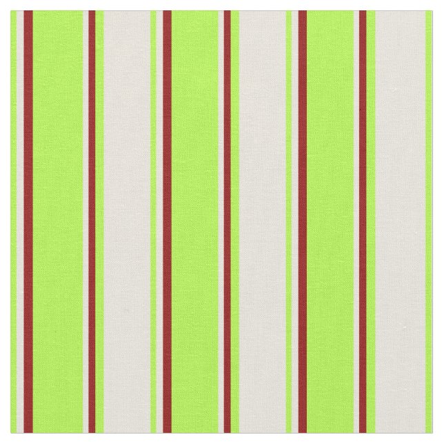 Tissu Vert clair, beige et rouge foncé (Fermer)