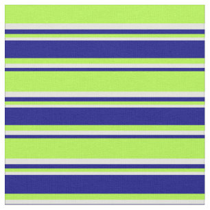 Tissu Vert clair, bleu et jaune clair rayures