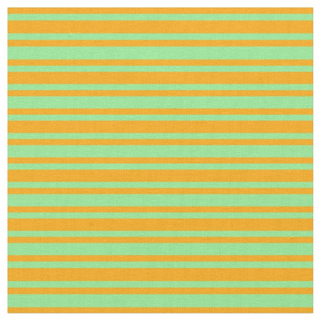 Tissu Vert clair et Motif orange des rayures (Fermer)