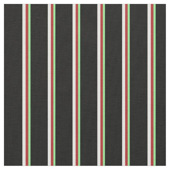 Tissu Vert clair, rouge, Cyan clair et rayures noires (Fermer)
