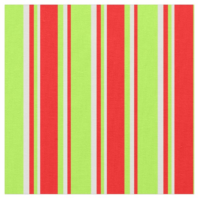 Tissu Vert clair, rouge et cyan clair rayures de couleur (Fermer)