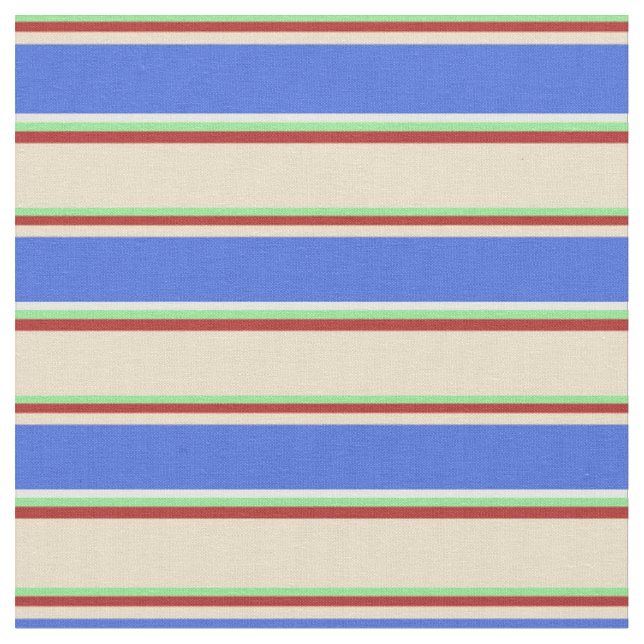 Tissu Vert clair, Rouge, Tan, Royal Blue et Blanc (Fermer)