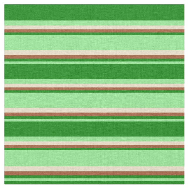 Tissu Vert clair, Vert, Sienne & Tan Grandes Couleurs (Fermer)