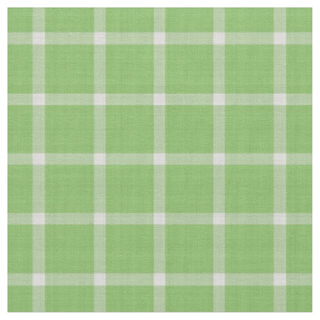 Tissu Vert concombre et gingham à carreaux blanc (Fermer)