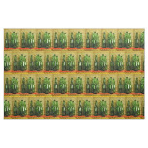 Tissu vert de bouteilles à bière