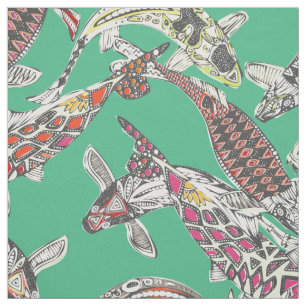 Tissu vert de koi