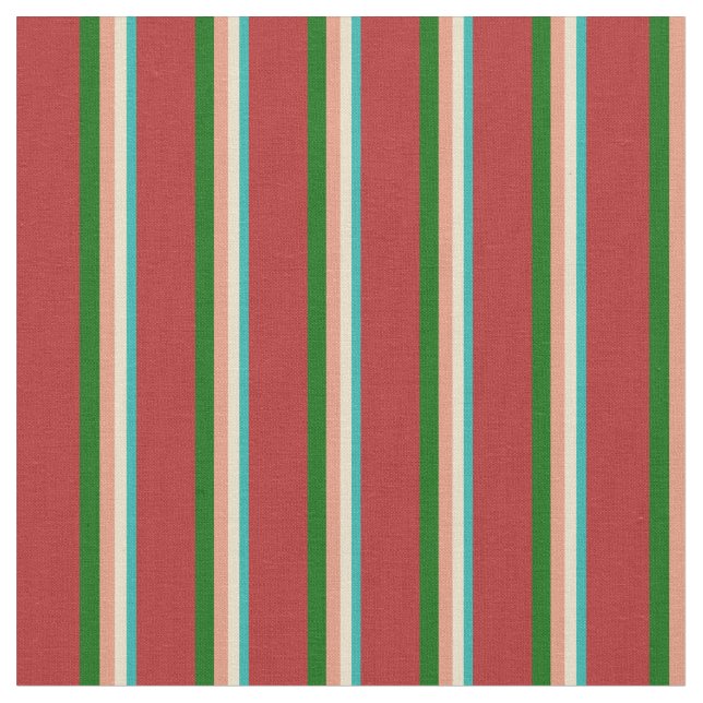 Tissu Vert de la mer claire, Tan, Saumon foncé, Vert fon (Fermer)