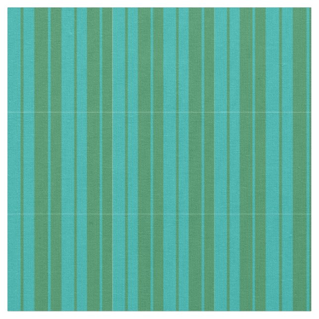 Tissu Vert de mer clair et vert de mer Motif rayé/bordé (Fermer)