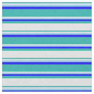 Tissu Vert de mer clair, Lavande, Ciel clair bleu & bleu
