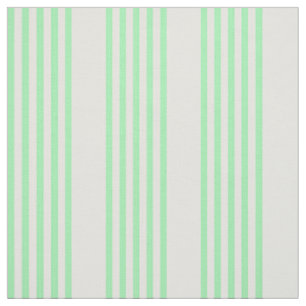 Tissu Vert et beige cinq rayures motif