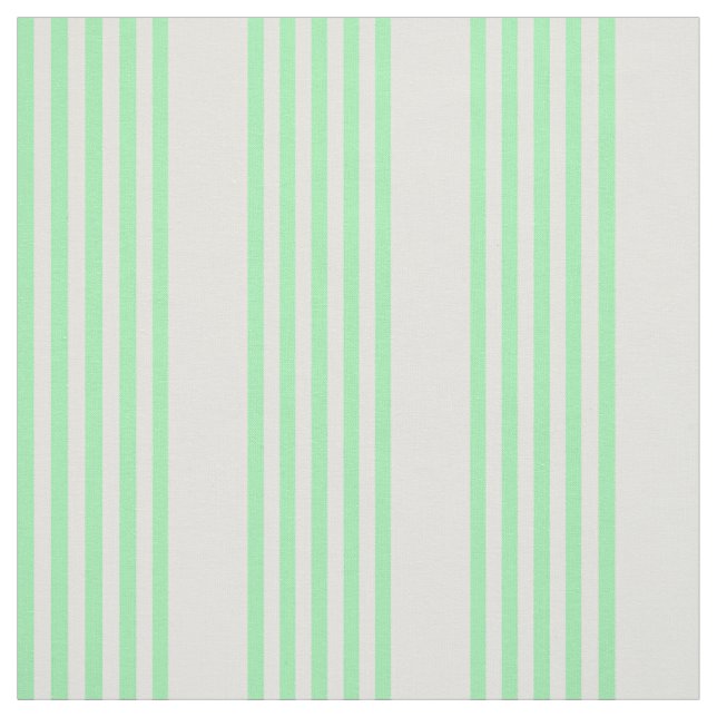 Tissu Vert et beige cinq rayures motif (Échantillon)