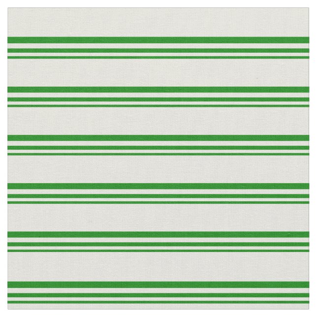Tissu Vert et beige Motif de rayures (Fermer)