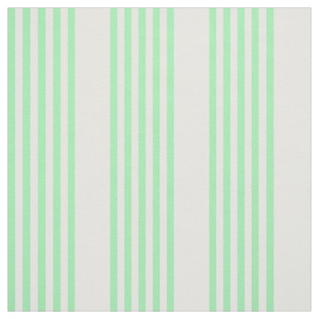 Tissu Vert et blanc cinq bandes motif (Échantillon)