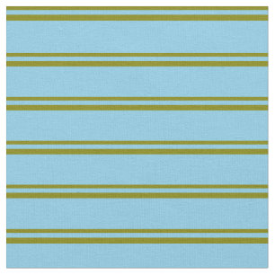 Tissu Vert et bleu ciel Motif de rayures