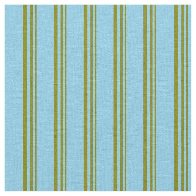 Tissu Vert et bleu ciel Motif de rayures (Fermer)