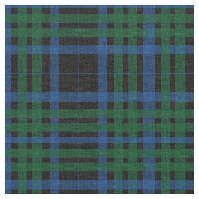 Tissu vert et bleu de motif de plaid (Fermer)