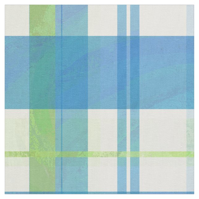 Tissu Vert et bleu de plaid de Madras (Fermer)