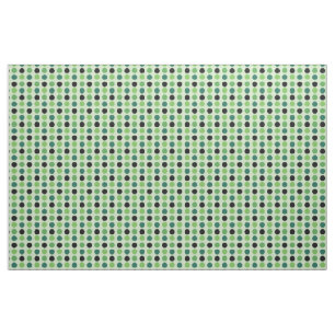 Tissu Vert et noir à pois