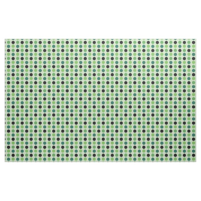 Tissu Vert et noir à pois (Yard)