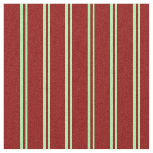 Tissu Vert et rouge foncé Motif des rayures (Fermer)