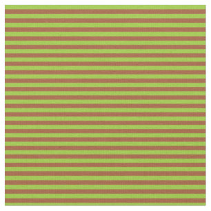 Tissu Vert et Sienna Motif rayé