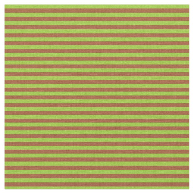 Tissu Vert et Sienna Motif rayé (Fermer)