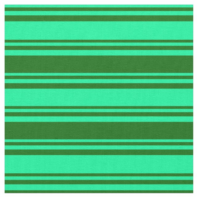 Tissu Vert et vert foncé Motif des rayures (Fermer)
