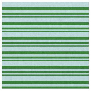 Tissu Vert foncé et poudre Bleu rayures de couleur