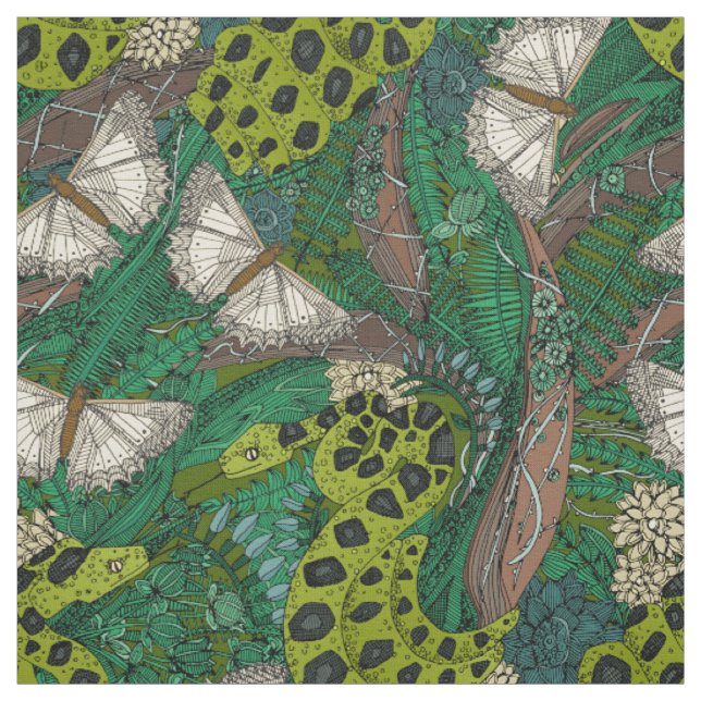 Tissu vert forestier enchevêtré (Échantillon)