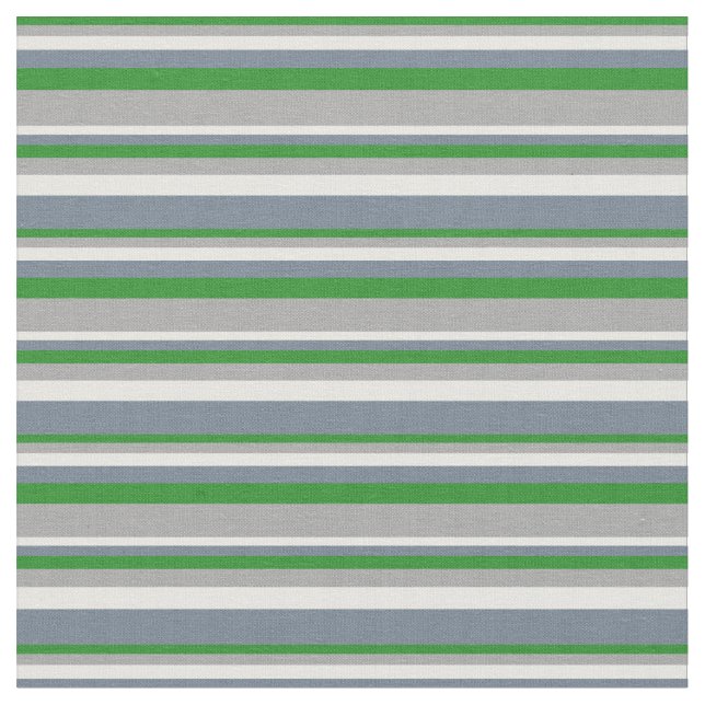 Tissu Vert forestier, gris foncé, blanc et gris ardoise (Fermer)