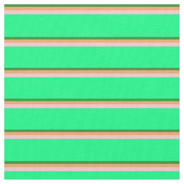 Tissu Vert forêt, Brown, rose et vert Motif (Fermer)