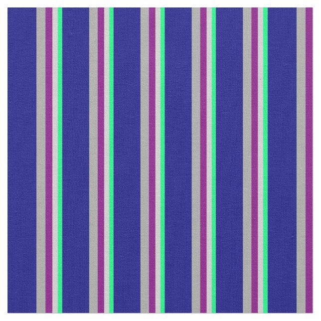 Tissu Vert, gris clair, violet, gris foncé et bleu (Fermer)