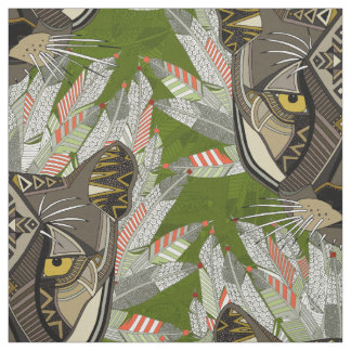 Tissu vert indigène de puma