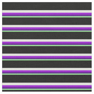 Tissu Vert, Indigo, Violet foncé, Cyan clair et noir