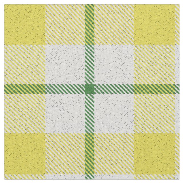 Tissu Vert jaune et blanc tartan plaid rustique campagne (Fermer)