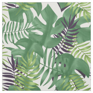 Tissu Vert Jungle Feuille Nature sans couture Motif blan