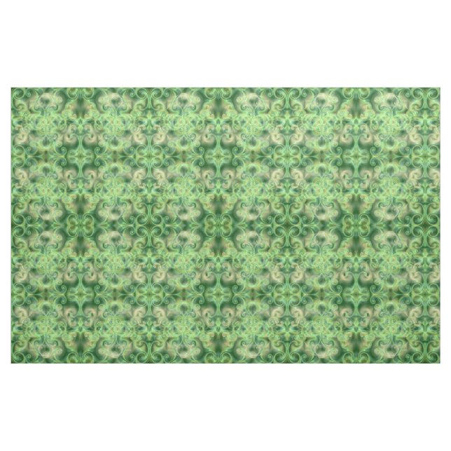 tissu vert, maison colorée textile belle (Fat Quarter)