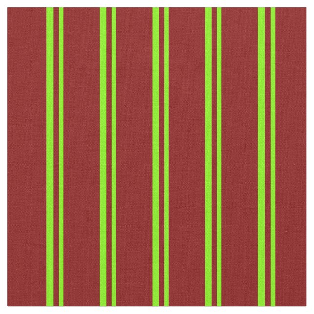 Tissu Vert & Maroon Motif couleur des rayures (Fermer)