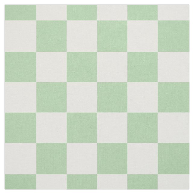 Tissu Vert menthe blanc à carreaux damier gingham  (Échantillon)