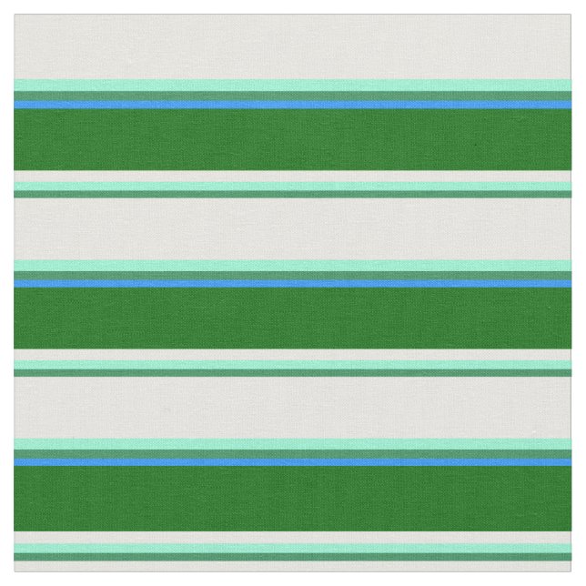 Tissu Vert mer, Aquamarine, Crème à la menthe, Vert & Bl (Fermer)