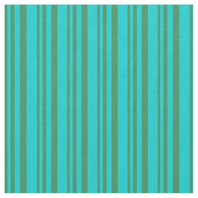 Tissu Vert mer et bleu turquoise foncé (Fermer)