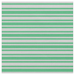 Tissu Vert mer et gris clair lignes/rayures Motif